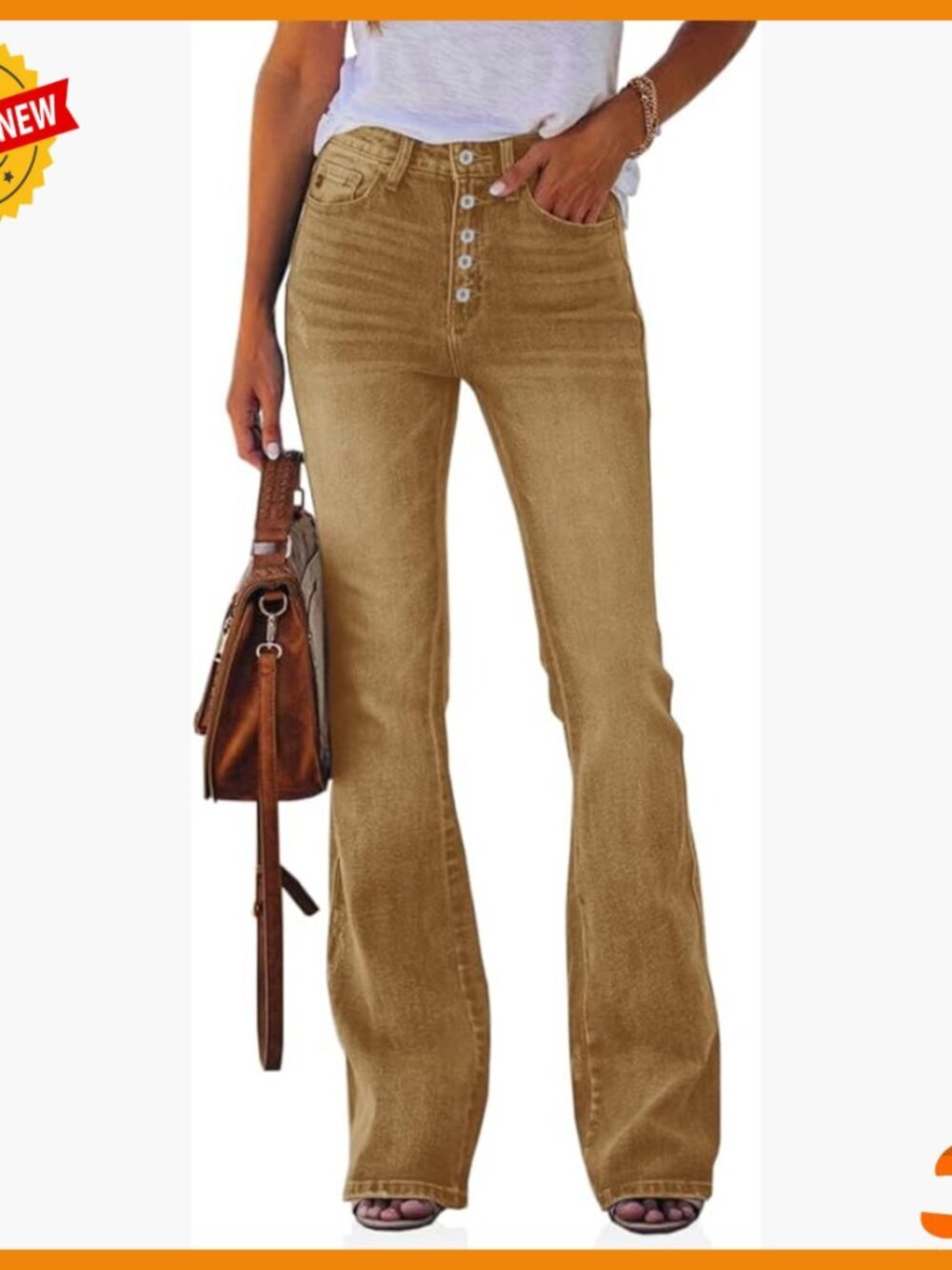High Waisted Boyfriend Jeans Bootcut Flare Stretch Denim Pants Size 4